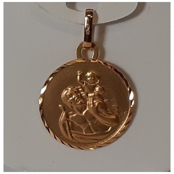 médaille or 18 ct  ronde St...