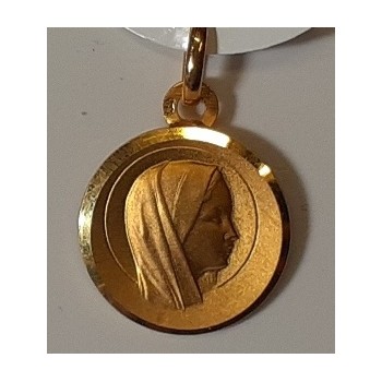 médaille or 18 ct  ronde...