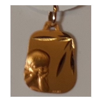médaille or 18 ct jaune ange
