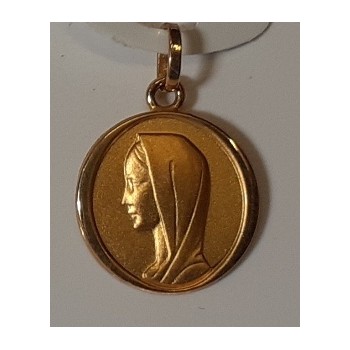 médaille or 18 ct ronde vierge